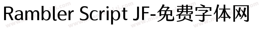 Rambler Script JF字体转换